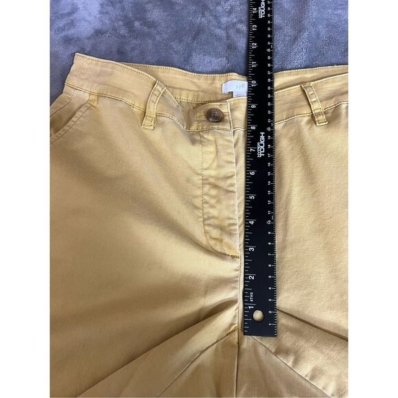 J. Jill Pants Womens Size 6 Mustard Yellow Chino Straight Leg Relaxed Casual - Picture 7 of 9